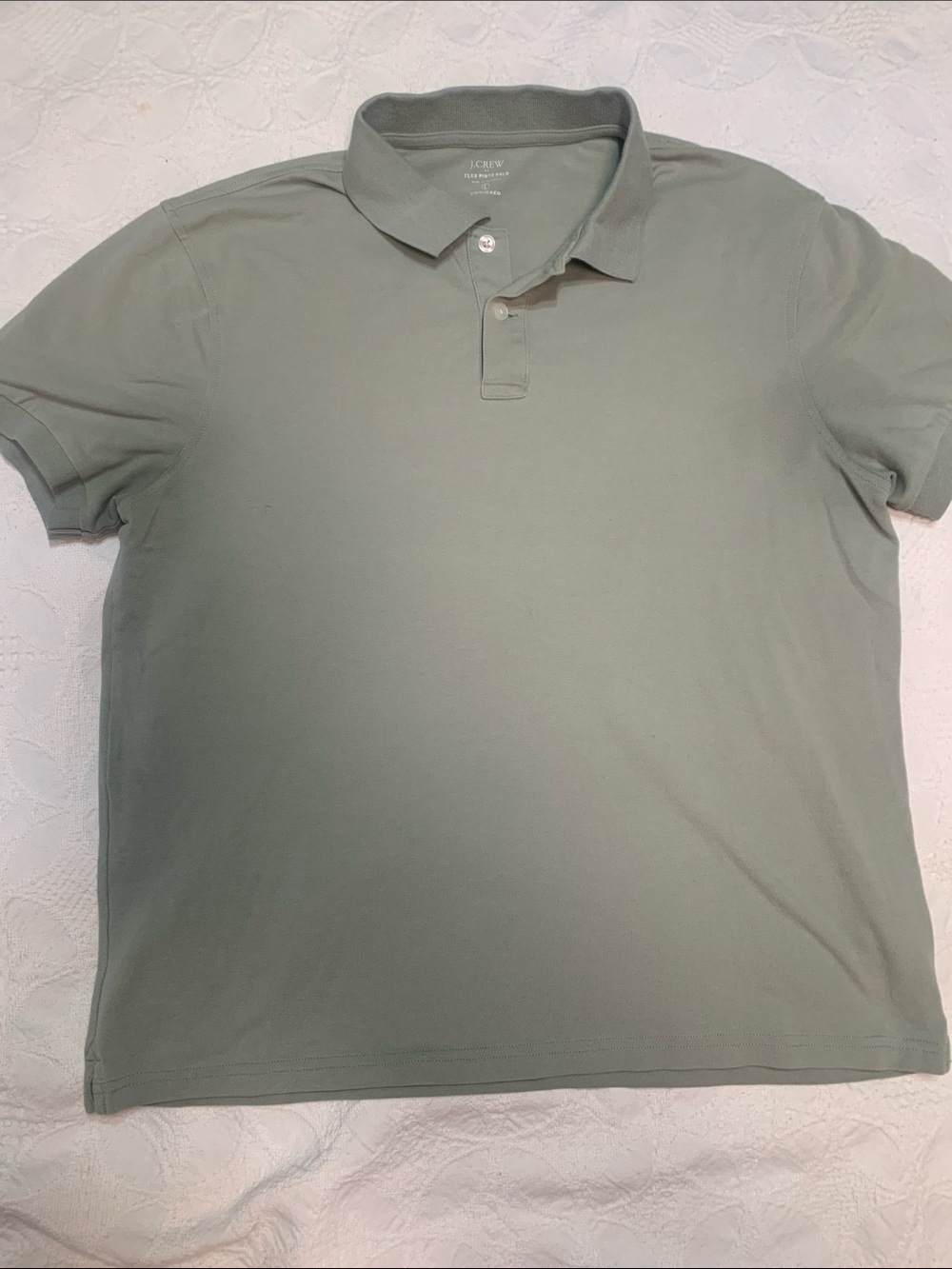 J. Crew Men's Polo in Sage Green Tone